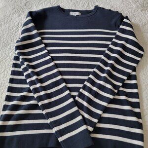 Navy stripe cotton sweater